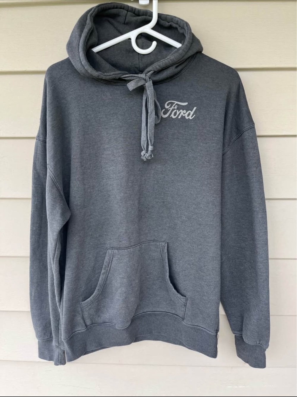 Ford Charcoal Gray Pullover Hoodie with Script Logo